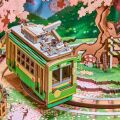 RoboTime 3D-Puzzle Spieluhr aus Holz Eine Fahrt im Kirschwald